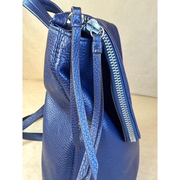 Banana Republic Italian Leather Mini Backpack - Navy Blue Pebbled Leather main image 13